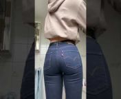 Unbuttoned Tight Jeans