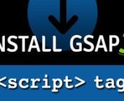 Download GSAP from the GreenSock website: https://greensock.com/installnnThis video explains how to get GSAP and any bonus plugins installed in a local project using a script tag. nnHow to Install GSAP via Modules (npm, Yarn): https://vimeo.com/391314787nUnderstanding GSAP&#39;s ZIP Download: https://vimeo.com/391308476nnGetting Started with GSAP article: https://greensock.com/get-started
