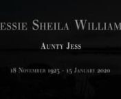 Aunty Jessie Williams reflection video.