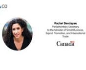 Rachel Bendayan, Parliamentary Secretary to the Minister of Small Business, Export Promotion and International Trade, in a conversation with leading entrepreneurs, Bobbie Racette, FounderDr Franziska Broell, CEO at Motryx; Stephany Lapierre, CEO at tealbook; and Jennifer Wagner, President at CarbonCure Technologies.nn