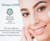 Instant and long-lasting Facial Serum #18 is a special blend of organic and earth-pure ingredients made in small batches from 100% high-quality beneficial and essential oils--excellent for all skin types. nnMade by former esthetician and author of