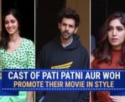 Kartik Aaryan, Bhumi Pednekar, and Ananya Panday have been really busy lately with their movie promotions. Ananya Panday looked super fresh as she wore pista green shirt featuring lip prints on it. Bhumi Pednekar, on the other hand, looked stunning in a red jump suit. Kartik opted for a black hoodie paired it with white jeans and black shoes.