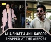 Sadak 2 actress Alia Bhatt was vacationing in Los Angeles. The actress recently returned back to Mumbai and was snapped at the airport. The Gully Boy actress looked snazzy in a black tee with black leggings. She completed her outfit with a lavender coat with dramatic sleeves. The actress will be seen in Sadak 2, Gangubai Kathiawadi and Bhramastra. Anil Kapoor was also spotted at the airport.