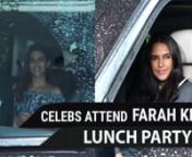 Farah Khan recently threw a lunch party. Most of our Bollywood celebrities attended the occasion. Neha Dhupia arrived with her husband Angad Bedi. Kriti Sanon also arrived in a floral off-shoulder dress. Maniesh Paul, Sonu Sood and other celebrities also attended the lunch party.
