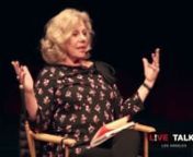 Video from a Live Talks Los Angeles event with Erica Jong in conversation with Susan Orlean on the occasion of the 40th anniversary of Fear of Flying.Event was held at the Moss Theatre in Santa Monica.For more info on Live Talks Los Angeles, and to see more videos, visit: www.livetalksla.orgnnErica Jong grew up in Manhattan and majored in writing and literature at Barnard. She received her MA in 18th-century English literature from Columbia and left before finishing her PhD to write Fear of