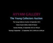 Venue: Ayyam Gallery, Dubai (Al Quoz)nAuction: Monday, 16 September 2013 at 7:00 pmnViewing: 9 September - 15 September 2013, 10:00 am to 6:00 pm nnSignaling the re-opening of the arts season in the Gulf region, the sixteenth Young Collectors Auction returns to Ayyam Gallery Al Quoz, Dubai on 16 September 2013. The auction invites both the seasoned and aspiring collector to view an array of carefully selected works from established and emerging artists incorporating painting, photography, limite
