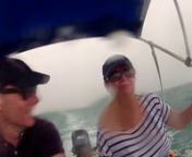 Two wet Brits try to escape a tropical storm in the Bermuda Triangle.