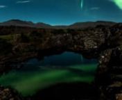 This sequence is a contrast of two very different chapters in the Icelandic non-narrative film Heild. We explore a moonlit night at Þingvellir national park, southwest Iceland. The beautifully blue skies are glowing with majestic green northern lights, they reflect in the crystal clear pond in the ground. We gaze at our own galaxy, the Milky Way before dwelving into an active volcano, the picturesque but fierce eruption at Fimmvörðuháls.nnThe powerful music in this chapter is the original wo