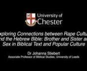 Dr Johanna Stiebert from rape brother sister sex