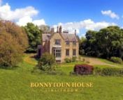 Bonnytoun House is a beautiful B listed Victorian house situated within easy commuting distance of both Edinburgh and Glasgow. The house benefits from beautiful parklands, a walled garden, a variety of species of mature trees and an old stable courtyard. nnContact: nMichael JonesnKnight Frankn80 Queen StreetnEdinburgh EH2 4NFnnAerial video filmed by licensed aerial specialist Propertyflix in Partnership with Squarefoot Edinburgh. propertyflix.co.uk / squarefootmedia.co.uk