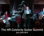 We hosted the annual Howard Roberts Celebrity Guitar Concert at Namm on Jan 22nd 2015. It was a great show featuring players that HR worked with back in the day., including; Ernie Watts, Russel Ferrante, Chuck Berghofer, Ralph Humphrey, Howard Alden, and several other great guitar players. nHR really enjoyed playing in this environment, no rehearsal, just show up and play. This evening was a tribute to HR, in the spirit of the BIG NOW. A very specially thanks goes out to all of the musicians tha
