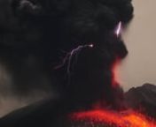 Volcanic lightning appears in eruption cloud of Sakurajima volcano in Japan. The video was shot in March 2015.