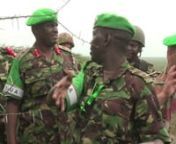 STORY: AMISOM FORCE COMMANDER VISIT TROOPS IN KUDAY ISLANDnDURATION: 2:10nSOURCE: AMISOM PUBLIC INFORMATION nRESTRICTIONS: This media asset is free for editorial broadcast, print, online and radio use.It is not to be sold on and is restricted for other purposes.All enquiries to thenewsroom@auunist.orgnCREDIT REQUIRED: AMISOM PUBLIC INFORMATION nLANGUAGE: ENGLISH/NATURAL SOUNDnDATELINE: 7TH JULY 2015, KUDAY, SOMALIAnnnSHOTLISTn1. Med shot, The African Union Flag at Kismayo Airportn2. Wide s