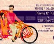 Customize this video at https://seemymarriage.com/product/indian-couple-on-auto-bicycle-rajasthani-theme-animated-wedding-save-the-date-wedding-invitation-video/nCreate more Wedding invitations @ https://seemymarriage.com/create-wedding-invitation-video-card/nCreate Wedding videos @ https://seemymarriage.com/video-invitations/?pa_events=WeddingnAbout the Video nA cute, fun Save the Date Video for Wedding Invitation showing animated Indian Couple riding on the bicycle with their new found love an