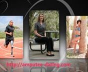 Amputee Dating , Meet Amputee Singles Onlinennnhttp://www.amputee-dating.com/nnnLooking for an amputee date?nnWhile disability may place a limit on your everyday lifestyle, it should not put a stop on your ability to be in a loving relationship with another. Dating an amputee is no different to dating anybody else. Just because somebody has lost a leg, arm or another body part does not mean they have a different set of rules when it comes to dating. There are many amputee singles on our site who