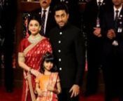 Royalty in Red! Aishwarya in a Benarasi silk saree by Sabyasachi Mukherjee is the best pick for our trousseau. The doting mom to daughter Aaradhya picked up an opulent 6 yard from the shelves of Sabyasachi. The red silk saree with gold is a handwoven piece. Aishwarya accessorised her sari with heavily elaborative and embellished jewellery that accentuated her look. The mother-daughter picked up the most-loved shade for Indian weddings and stayed true to it. Aaradhya complemented her mother in a