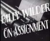 Acclaimed film director Billy Wilder’s early writings—brilliantly translated into English for the first timennBefore Billy Wilder became the screenwriter and director of iconic films like Sunset Boulevard and Some Like It Hot, he worked as a freelance reporter, first in Vienna and then in Weimar Berlin. Billy Wilder on Assignment brings together more than fifty articles, translated into English for the first time, that Wilder (then known as “Billie”) published in magazines and newspapers