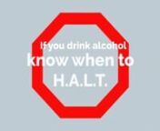 If you drink alcoholnKnow when tonH.A.L.T.n[Red octagon appears behind words]nnH.nA.nL.nT.nHungry.nAngry.nLonely.nTired.nnWhile the majority of Cornell students drink alcohol moderately or not at all, all students can benefit from understanding underlying emotions or needs that can be masked by high-risk drinking.nnCombining alcohol with lack of sleep, stress, or a bad mood can increase your level of impairment, which can result in negative outcomes. nWe know that alcohol affects the brain&#39;s abi