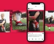 Instagram carousel for adidas&#39; PREDATOR Team Mode boot featuring Millie Bright of Chelsea FC.