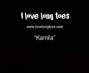 Kamila is a gorgeous girl with beautiful sexy feet amd perfect long toes. She can wiggle her beautiful long toes when presenting her sexy soles.