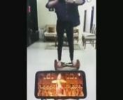 one of my friend in india copying same Dance of one of famous indian actress in india movie song on self balancing scooter,brtalented gorl showing his talent