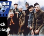 Stock Footage link https://www.buyoutfootage.com/pages/titles/pd_dc_521.phpnnUnedited color footage shot four days after Buchenwald Concentration Camp was liberated by the U.S. Army. Buchenwald was a Nazi concentration camp established on the Ettersberg (Etter Mountain) near Weimar, Germany in July 1937.nnFootage of Buchenwald Concentration Camp, April 15, 1945, fourth day after liberation. MS of a truck bed piled with bodies, clothed and unclothed. CU of a bearded man lying on the ground. His a
