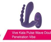https://www.pinkcherry.com/products/vive-kata-pulse-wave-double-penetration-vibe (PinkCherry US)nhttps://www.pinkcherry.ca/products/vive-kata-pulse-wave-double-penetration-vibe (PinkCherry Canada)nn--nnIt doesn&#39;t happen very often, but sometimes in life, you really can have it all. Take Kata from Shots&#39; Vive collection, for example. This anything-but-ordinary double penetrator features, among other things, a ferociously full-coverage shape, some brand new Pulse Wave technology, a ridiculous amou