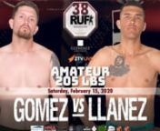 Amateur 205 lbs &#124; James Gomez vs Zeferino Llanez, February 15th 2020, Glendale Arizona USA - RUF MMA RUF38nnnConnect with RUF NATION online and on Social:n� Website: http://www.rufnation.comn� Twitter: https://twitter.com/ruf_mman� Facebook: http://www.facebook.com/rufnationn� Instagram: http://www.instagram.com/ruf.mman� TikTok: https://www.tiktok.com/@rufnationn�YOUTUBE CHANNEL - https://bit.ly/3AuCVMBnnRUFMMA, RUFnation, theRUFexperience, roadtoONE, boxinggym, nakmuay, wrestling,
