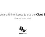 Description in different languages below.nn� [ENGLISH] Change a Rhino license to use the Cloud ZoonTo change from a standalone license on your computer to Rhino Account licensing, complete the following:nnReturn your standalone License Validationn1. Start Rhino.n2. In Rhino for Windows use the Tools drop-down menu, Options, Licenses, and click Change your license. In Rhino for Mac use the Rhinoceros drop-down menu, Preferences, Licenses.n3. Click Float between multiple computers.nnAdd your lic