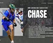 Chase Coleman, Defense/LSM &#124; Class of 2025nBlessed Trinity &#124; 3D Georgia, 3D National, Team 91 SouthnParent Contact: Heather Coleman &#124; colemanhl@gmail.comnPlayer Contact: chasewcoleman@icloud.comnnEdited by Greater Atlanta Sports Digital Productions &#124; Georgia&#39;s #1 Sports Video Servicenwww.gasdigitalproductions.comnandrew@gasdigitalproductions.comn404.567.9257nFollow GAS on Instagram: @gasdigitalproductionsnTwitter: @gasdigitalprod