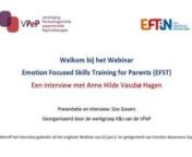 VPeP webinar: Emotion Focused Skills Training for Parents from vpe