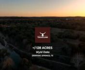 Wyld Oaks Ranch brings together a compilation of the most commonly requested attributes that buyers in the Texas Hill Country search for: Live water, manicured Oaks, privacy, convenience, views, versatility, and overall etherial beauty . It’s the needle in a hay stack that many have been told cannot be found. It’s been found and it’s right here in Dripping Springs. n* Land: Two improved pastures totaling +/- 30ACs along the western edge near RR12. Hundreds of manicured Oaks. +/-100ACs on W