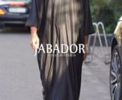 Jabador.com présente une Gandoura Noire en Gabardine broderies 4 fils