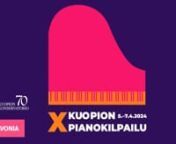 Järjestyksessään kymmenes Kuopion pianokilpailu järjestetään 5.–7.4.2024 Kuopion Musiikkikeskuksella.nnKuopion konservatorion ja Savonia ammattikorkeakoulun yhdessä järjestämään pianokilpailuun on kutsuttu Savon, Karjalan ja Kainuun musiikkioppilaitosten pianonsoiton opiskelijoita. Kilpailussa on kolme sarjaa: ensimmäinen sarja alle 13-vuotiaille, toinen sarja 13–16-vuotiaille ja kolmas sarja 17-vuotiaille ja sitä vanhemmille.nnJokaisen kolmen sarjan ohjelman tulee sisältää w