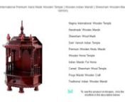 Click here&#62;thttps://amzn.to/3V0FaDG&#60;to see this product on Amazon!nnnnAs an Amazon Associate I earn from qualifying purchases. Thanks for your support!nnnnnnNagina International Premium Hand Made Wooden Temple &#124; Wooden Indian Mandir &#124; Sheesham Wooden Madir (Dark Varnish)nnNagina International Wooden TemplenHandmade Wooden MandirnSheesham Wood MadirnDark Varnish Indian TemplenPremium Wooden Hindu MandirnWooden Home TemplenIndian Mandir For HomenCarved Sheesham Wood TemplenPooja Mandir Woo