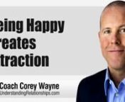 Coach Corey Wayne discusses the best thing you can do to make yourself more attractive to the opposite sex, a potential employer, investor for your start-up, someone who would be a great friend to have, etc. is to be happy, complete and fulfilled where ever you are in life. Men and women both love to be around happy, positive and optimistic people.nnIf you have not read my book, “How To Be A 3% Man” yet, that would be a good starting place for you. It is available in Kindle, iBook, Paperback