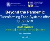 COVID-19 has upended local, national, and global food systems, and put the Sustainable Development Goals further out of reach. But lessons and momentum from the world’s response to the pandemic can contribute to food system change. In the 2021 Global Food Policy Report, IFPRI researchers and experts explore the impacts of the pandemic and government policy responses to date, particularly for the poor and disadvantaged, and consider what it all means for transforming our food systems to be heal