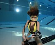 Scuba model Aria dive with her action cam and filming her self. She wear her ultra sexy yellow high cut swimsuit, yellow oval mask and black fins. She is swimming around and posing very playful and sometimes without regulator. nnHD 10920x1080p MP4 Video