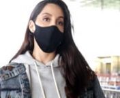 Spotted! ‘Dilbar’ girl Nora Fatehi amps up the airport glam with a denim jacket over a loosely fit hoodie. Hina Khan in striped co-rd and Malaika Arora in sportswear papped. Nora made her way through the airport in a quirky yet fun attire. She made a fashion statement and stunned everyone as she paired up denim with a jacket over a pair of black cycling shorts. Giving an extra edge to her look, she rounded her curious attire with a pair of booted heels. The Moroccan beauty recently achieved