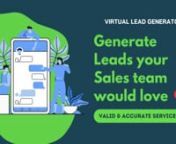 B2b Lead Generation Marketing - B2b Leads Database - B2b Email Leads - Virtual Lead Generator - Intronn����nWe are a Bangladesh-based freelancing company that provides various types of service globally. Quality, Accuracy, Reliability, and Response are the main Objectives of our Progress. We are interested in growing our Repeat Client&#39;s Percentage.nProvide a fantastic company solution, the finest client deal, and social media growth strategy.nnIndividuals, Small, Medium, and Large Organiz