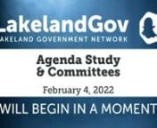 Agenda: https://www.lakelandgov.net/Portals/CityClerk/City%20Commission/Agendas/2022/02-07-22/02-07-22%20Agenda.pdfnn00:02:00-Real EstateChanges to the Land Development Code (LDC); Article 5 (Standards for Specific Uses) to Remove Development Standards Pertaining to Sidewalk Cafesnn00:45:00-III. PUBLIC HEARINGS - Resolutions - 1. Proposed 22-002; Designating Property Located at 900 East Bella Vista Street a Brownfield Areann00:46:30-III. PUBLIC HEARINGS - Miscellaneous - 1. Develop