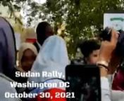 Sudanese activist, daughter of retired Sudan Ambassdor Nuraddin Abdulmannan announces Sudan Ambassador and Diplomatic strike of 67 Sudanese Ambassadors and Diplomats on October 30, 2021 during the White House Protest.