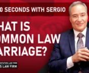 Florida Attorney Sergio Cabanas answers the question: Is common law marriage considered a legal marriage under Florida law? He has outlined this topic in a brief 60-second overview to provide you with important information in a concise fashion.nnPara la version en español, ver aquí: n¿qué es el matrimonio por derecho consuetudinario?nhttps://vimeo.com/684810680nn***Please note that the information in this video is not an adequate substitute for a consultation with an attorney who is knowledg