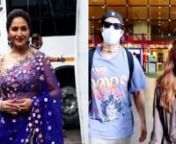 Madhuri&#39;s floral saree steals hearts; Varun Dhawan asks fan to wear mask. Other papped at the airport. Madhuri Dixit&#39;s sartorial choice is winning all the likes on Instagram. Airport was star-studded with Varun Dhawan, Natasha Dalal, Mira Kapoor, Prince Narula, Karishma Tanna, and Allu Arjun&#39;s brother Allu Sirish. Watch the video to know more.