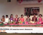song type: bhajannrAgam:ntAlam:nlanguage: tamilncomposer: nndhanyasy.org &#124; 2012 annual day concertnStudents of Dhanya SubramaniannnShirdi Sai Center AuditoriumnMilpitas, CA 95035 USA