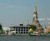 http://www.hdtimelapse.net , http://twitter.com/HDtimelapsenetnFacebook: http://www.facebook.com/HDtimelapse.netnnHigh definition (HD, 2K, 4K) timelapse royalty-free stock footage video clips from Bangkok - Thailand have been added in different categories (Architecture 0122-0140, City 3486-3589, Marine 0395-0428 and People 0262-0267), including Bangkok Cityscape, Wat Arun (Temple of the Dawn), Chao Phraya River, Wat Thepthidaram, View from Wat Saket, Phu Khao Thong, Golden Mountain, Rama VIII Br