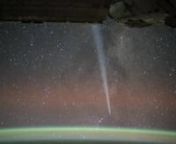 This video montage was taken by the crew of Expedition 30 on board the International Space Station. The sequence of shots was taken between December 21, 2011 and December 26, 2011. The series of five videos in this montage all show the Lovejoy Comet from different viewing perspectives from around the Southern Hemisphere. The first video is from just west of South America, looking east from the Pacific Ocean. The second video was taken from southeastern Philippines to eastern Queensland, Australi