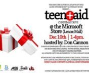 On December 10, 2011 (Saturday), Atlanta Got Sole, The Jeanocide Clothing, DJ Don Cannon, Microsoft &amp; Covenant House are having the 1st annual Teen Aid Christmas Drive at the Microsoft Lenox Store. We will kick off the Christmas holiday with games, prize giveaways, food, music, and plenty of fun. nnBring a wish list item and get a raffle ticket to win a number of fresh sneakers, gift bags, and prizes. There will also be a bin at the Microsoft Store that will have items for purchase for the C
