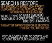 thanks to MMW for their sonic donation! Match it with your own &#36;25 at http://Jazz2012.com !!!
