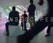 SENSESCAPES is an interactive 360° room installation at the Grassi Museum for Applied Arts in Leipzig.nnSince the opening of the new permanent exhibition “From Art Nouveau to the Present Day” in March 2012, museum visitors have been able to immerse themselves in graphic interpretations of the exhibited style epochs. Visitors bring the interpretations into being, create their sound, and modify them. nnThe installation’s complex media system consists of8 projectors, 4 infrared cameras and